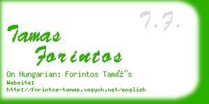 tamas forintos business card